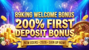 Banner quảng cáo các gói khuyến mãi nạp đầu 100% đến 200% cực kỳ hấp dẫn tại 89King