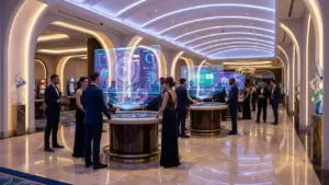Giao diện sảnh chờ Casino trực tuyến 89King với nhiều bàn chơi Baccarat, Roulette, Blackjack