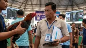 Không gian sôi động và chuyên nghiệp tại một bồ gà Thomo được phát trực tiếp tại 89King.